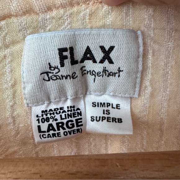 Flax pale yellow pant and top set Size Large - Picture 4 of 10